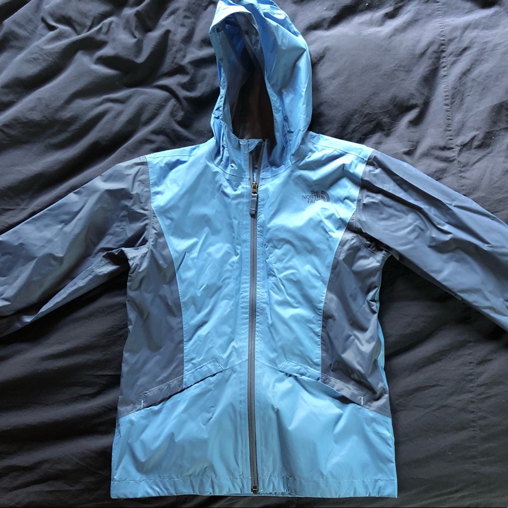 Blue North face rain/wind jacket